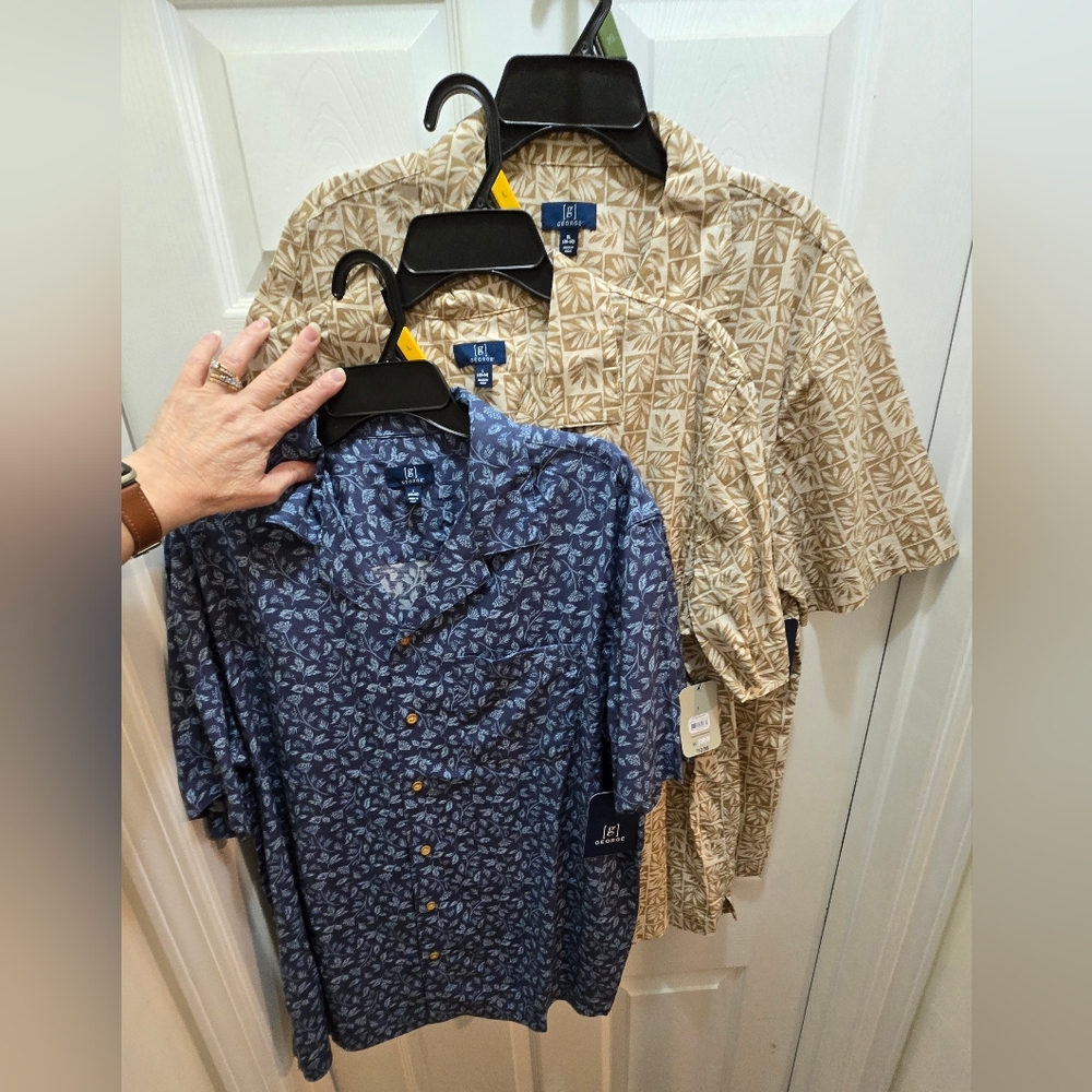 George Men's Casual Shirt, 2 Patterns, L or XL, Price Is For One